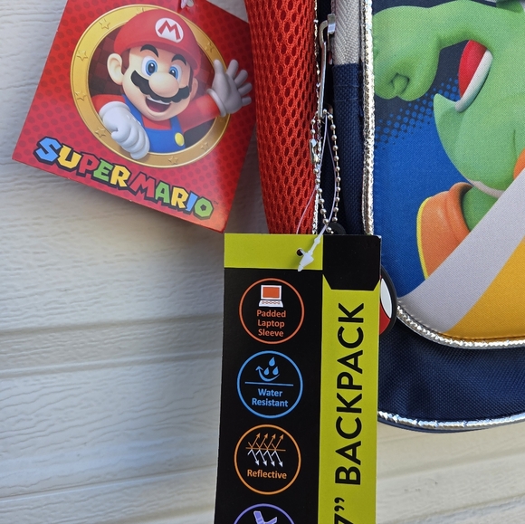 Nintendo Super Mario Kids Backpack - Blue, Red, and Yellow - Picture 2 of 2
